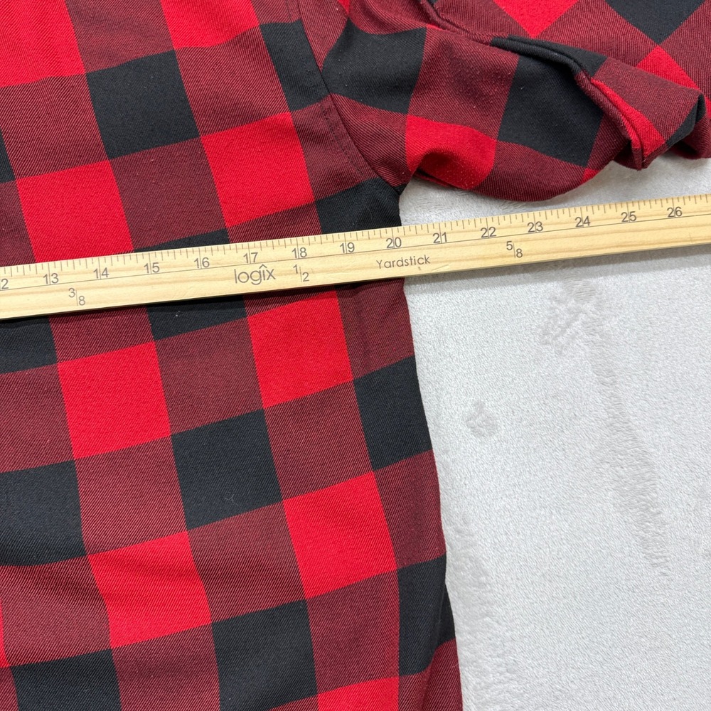 Dixxon Flannel Shirt Mens Small Red Black Redrum Buffalo Check D-Tech Button Up - Picture 6 of 7